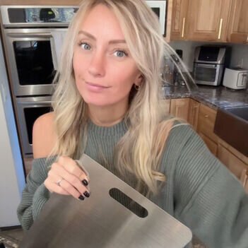 Linda with Katori cutting board